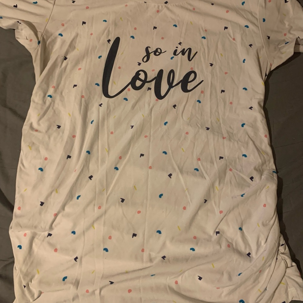 “So in love” maternity shirts with hearts!